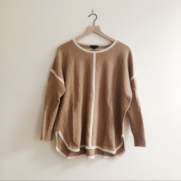 J. Crew Sweaters - J Crew Lambswool Tipped Tunic Sweater